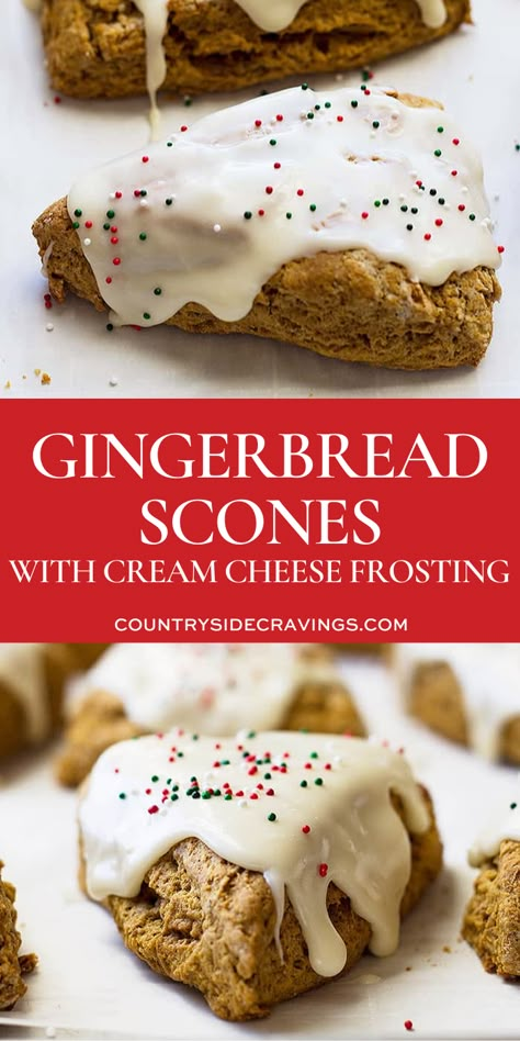 Gingerbread Scones, House Smell Like Christmas, Gingerbread Frosting, Toasted Quinoa, Soft Gingerbread Cookies, Scones Recipe Easy, Homemade Scones, Ginger Bread Cookies Recipe, Cookies Easy