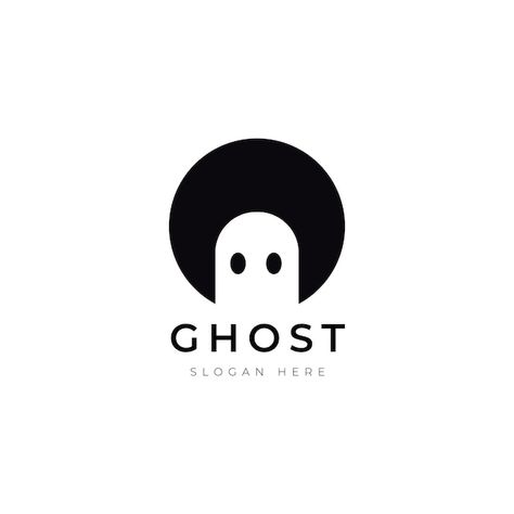 Ghost Logo Design, Logo Site, Ghost Logo, Ghost Pepper, Ghost Peppers, Cute Ghost, Graphic Design Logo, Logo Inspiration, Premium Vector