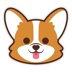 Cute Corgi Drawing, Dog Head Drawing, Corgi Clipart, Bingo Dog, Cartoon Dog Drawing, Cartoon Corgi, Corgi Face, Corgi Drawing, Finger Puppet Patterns