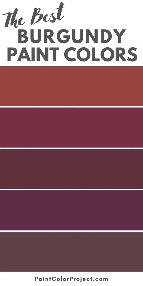 Check out my guide to the best burgundy wall paint colors. They’ll infuse any room in your home with warmth, depth, and luxury. Burgundy Wall Paint, Burgundy Paint Colors, Burgundy Walls, Burgundy Paint, Red Paint Colors, Wall Paint Colors, Red Paint, Wall Paint, Paint Color