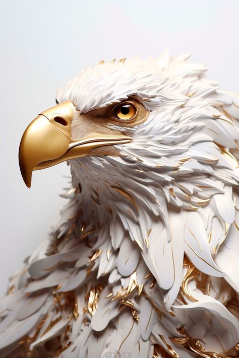 Free AI Image | Close up on 3d rendering of eagle Golden Eagle Art, Eagle Illustration, Eagle Images, Eagle Art, Gold Eagle, Indian Art Paintings, Animal Pics, 3d Rendering, Indian Art