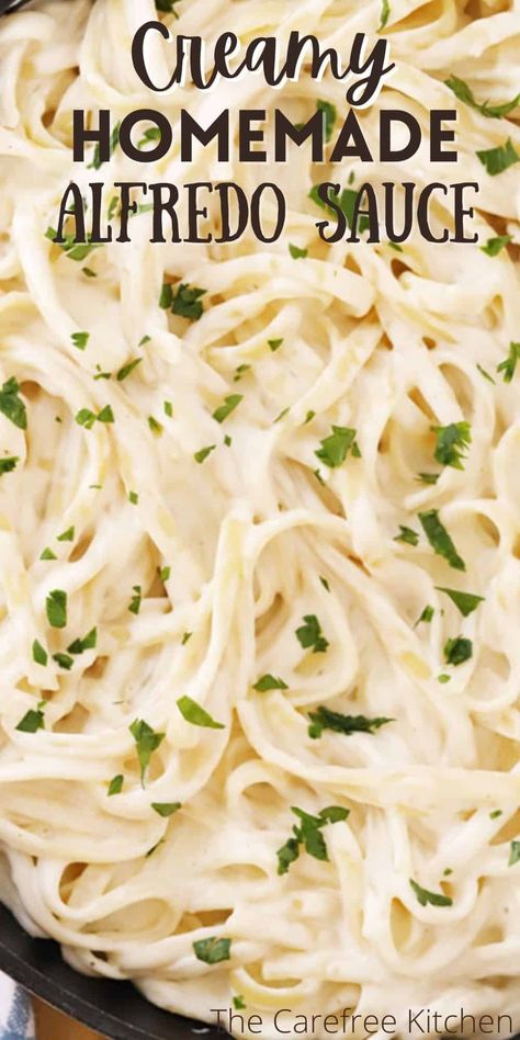 Fetuccini Alfredo, Easy Alfredo Sauce, Alfredo Sauce Easy, Chicken Alfredo Sauce, Homemade Chicken Alfredo, Easy Alfredo, Fettucini Alfredo, Alfredo Sauce Recipe Easy, Make Alfredo Sauce