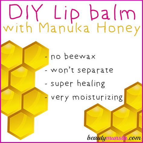 Got peeling dry cracked and bleeding lips? This DIY manuka honey lip balm is here to help! Manuka honey is packed to the brim with powerful antioxidants, vitamins, minerals and medicinal compounds that make it extremely healing. It also has a very strong antibacterial effect. It’s also very moisturizing and can help soothe dry and … Chapped Lips Remedy, Dry Skin Diy, Natural Beauty Hacks, Lip Care Diy, Honey Lip Balm, Honey Diy, Cuticle Cream, Lip Balm Recipes, Homemade Lip Balm