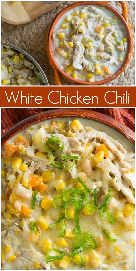 White Chicken Chilli, Chicken Chilli, Cheddar Cheese Recipes, White Chicken Chili Recipe, Creamy White Chicken Chili, White Chili Chicken Recipe, Chicken Chili Recipe, White Chicken Chili, White Chicken