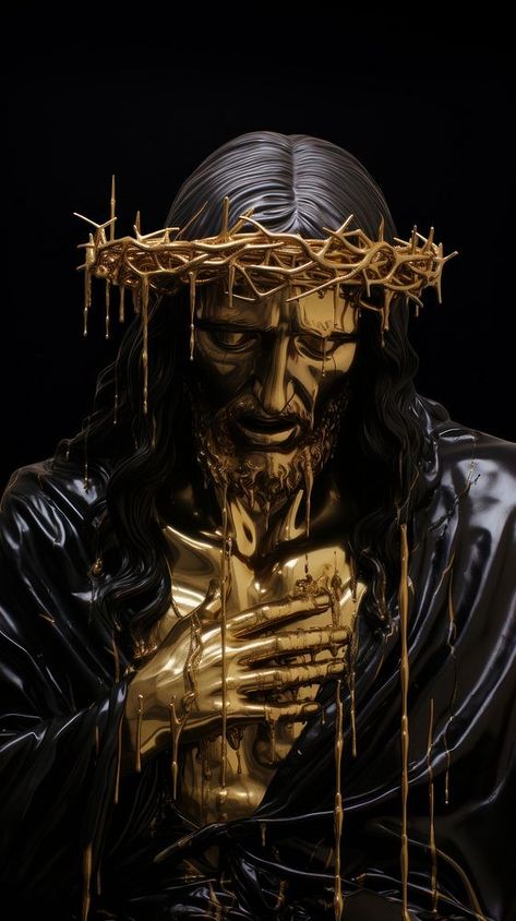 Jesus christ Crying gold sculpture person symbol. | premium image by rawpixel.com / Wit Iphone Wallpaper Jesus, Jesus Crying, Gold Sculpture, Jesus Background, Image Of Jesus, Cross Wallpaper, Jesus Wallpaper, About Jesus, Walk On Water