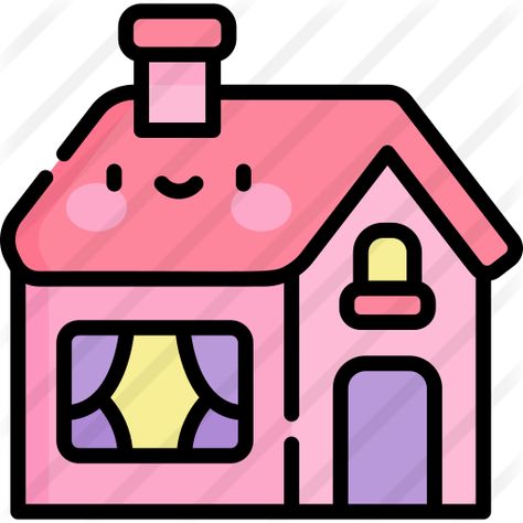 House Type Of Houses, City Icon, Inspirational Stickers, Free Icon Packs, House Vector, Cute House, House Drawing, Home Icon, Step By Step Drawing