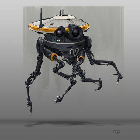 Star Wars Droid, Paul Adams on ArtStation at https://www.artstation.com/artwork/D5zZ9G Droids Star Wars Concept, Droids Star Wars Robots, Star Wars Droid Design, Sith Droid, Star Wars Astromech Droid, Star Wars Speeder Bike, Star Wars Speeder, Star Wars Battle Droids, Bike Challenge