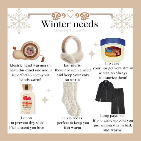 Amazon Winter Finds, Winter Necessities, Winter Routine Aesthetic, Tips For Winter, Romanticising Winter, Things To Do During Winter, Winter Items, Winter Products, Winter Tips