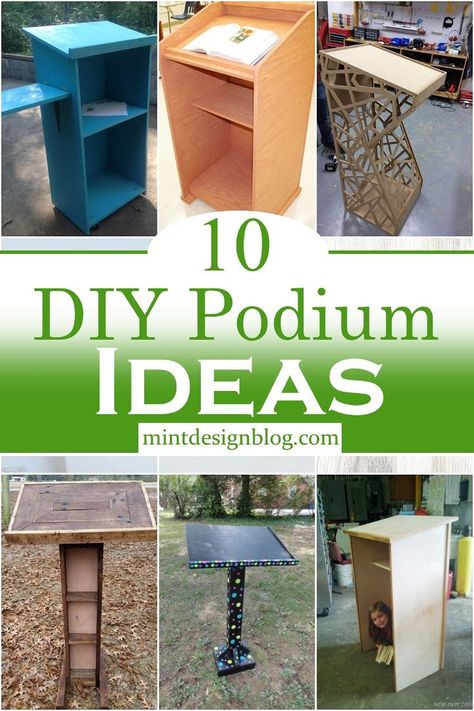 Diy Podium Wedding, Diy Podium Teacher, Wedding Podium Ideas, Wooden Podium Design, Teacher Podium Ideas, Diy Teacher Podium, Diy Podium Stand, Podium Design Stand Ideas, Podium Decorations