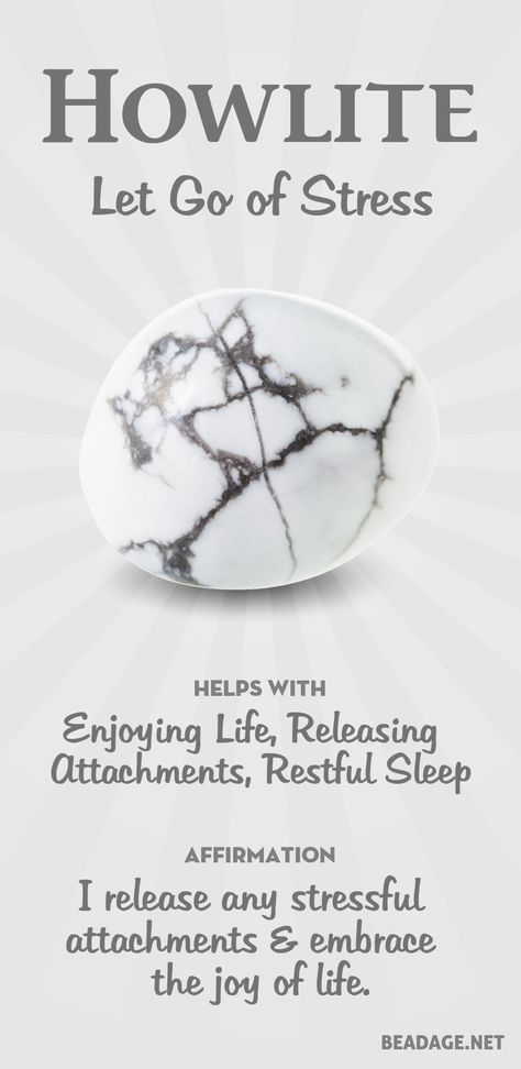 Howlite is calming because it encourages you to Howlite Stone Meaning, Howlite Meaning, Howlite Crystal, Crystal Healing Chart, Crystals Healing Properties, Spiritual Crystals, Howlite Stone, Gemstone Meanings, Crystal Therapy