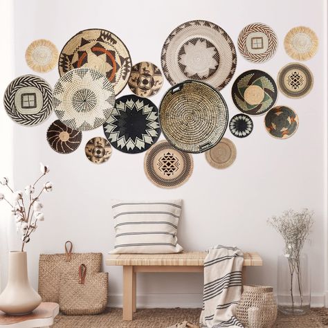 Boho wall basket decor