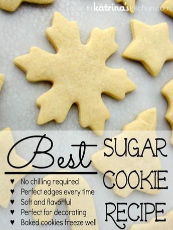 Sugar Cookie Recipe No Chill, Christmas Cookie Frosting, Best Sugar Cookie, Perfect Sugar Cookies, Best Sugar Cookie Recipe, Sugar Cookie Recipe, Best Sugar Cookies, Cutout Sugar Cookies, Cookie Frosting