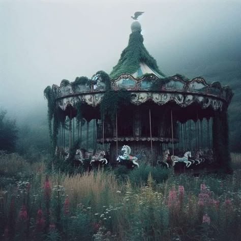 Haunted Circus, Creepy Circus, Creepy Cute Aesthetic, Circus Aesthetic, Dark Circus, Creepy Core, Night Circus, Scenic Photography, Beautiful Dark Art