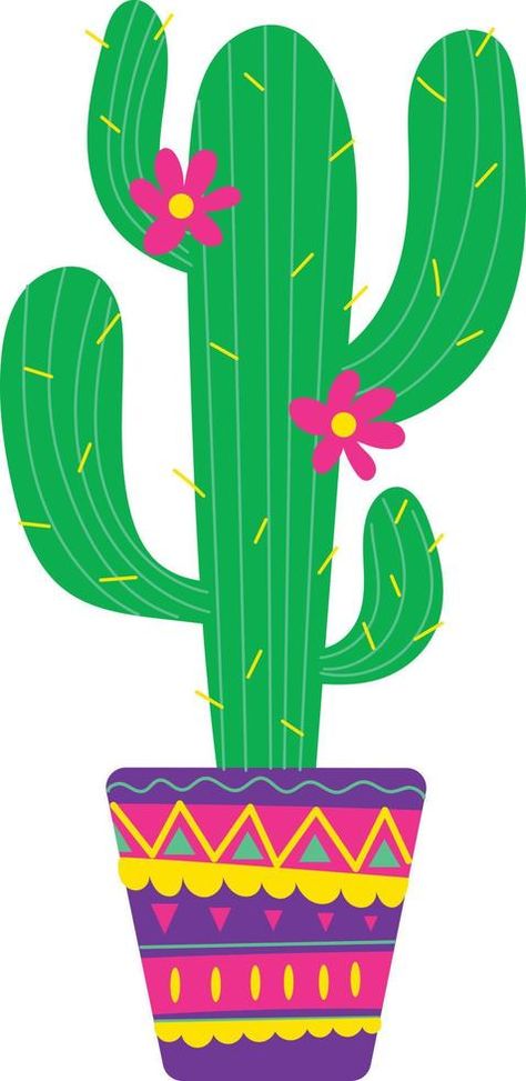 Cactus Mexico, Mexico Cactus, Mexican Cactus, Dia De Muertos, Vector Logo, Cactus, Vector Free, Mural, Clip Art