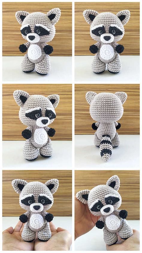 Woodland Animal Amigurumi Free Pattern, Et Crochet Pattern, Aragumi Crochet Patterns, Crochet Patterns Raccoon, Free Crochet Woodland Animal Patterns, Free Pdf Amigurumi Pattern, Crochet Amigurumi Raccoon Free Pattern, Free Crochet Raccoon Pattern, Agrumini Crochet Free