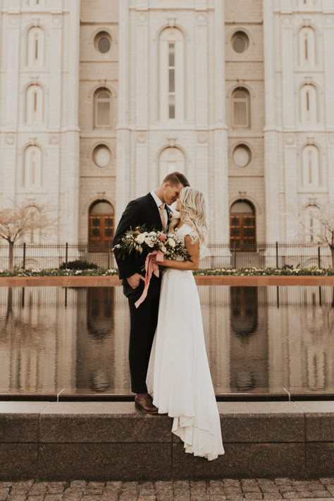 Latter Day Bride, Wedding Dresses Lds, Salt Lake Temple, Lds Wedding, Utah Bride, Temple Wedding, Wedding Photography Tips, Wedding Goals, Bridal Photography