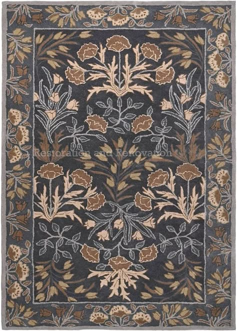 Amazon.com: Restoration and Renovation Handmade Floral Adeline Beige/Blue Tulips Traditional Crafted Wool Area Rug for Living Room Bedroom and Kitchen (Blue, 3X5 FT) : Home & Kitchen Kitchen Blue, Area Rug For Living Room, Blue Tulips, Blue Colour Palette, Shades Of Beige, Rug For Living Room, Luxury Rug, Farmhouse Living, Wool Area Rug