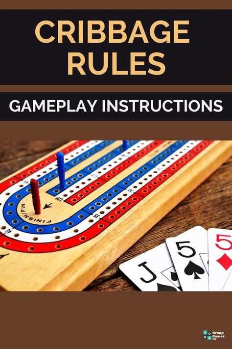 Cribbage rules (Gameplay instructions) Cribbage Rules, Family Card Games, Playing Card Games, Family Fun Games, Group Games, Up Game, Card Game, Fun Games, Level Up