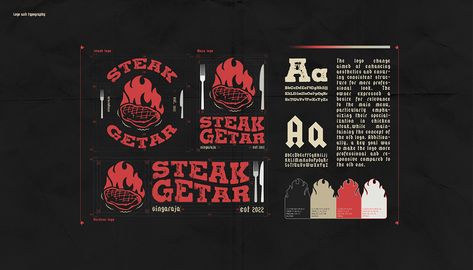 Steakhouse Branding, Steak Package, Steak Dishes, Bbq Steak, Logo Y, Chicken Steak, Edgy Aesthetic, Steak House, Old Logo