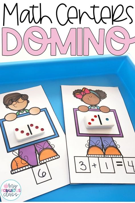 Model Classroom, Domino Math, Stem Learning Activities, Math Preschool, Learning Websites For Kids, Math Station, Kindergarten Math Games, Math Blocks, Math Centers Kindergarten