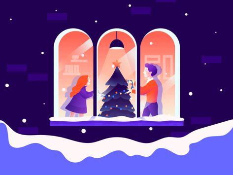 Christmas Animation Gif, Winter Animation, Christmas Animation Illustration, Christmas Motion Design, Holiday Animation, Christmas Motion Graphics, New Year Animation, Christmas Animation, Winter Gif