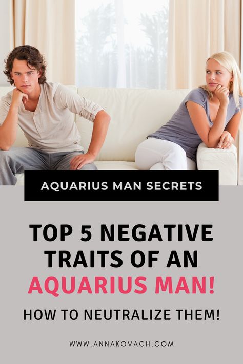 If you’re reading this, chances are you’re hurt and confused, like many women I’ve worked with who were frustrated by their Aquarius men—until I helped them unlock the secrets of love. Keep reading and learn how to neutralize the negative traits of your Aquarius man! Aquarius Men Traits, Aquarius Man Traits, Negative Personality Traits, Toxic Traits, Aquarius Man, Aquarius Truths, Make Him Chase You, Soulmate Connection, Flirting With Men