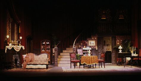 "Gaslight" Stage Play Set and Lighting Design, Rick Romer by Rick Romer, via Flickr Lighting Design Stage, Stage Lighting Design, Design Stage, Theatre Lighting, Diy Outdoor Lighting, Set Design Theatre, Diy Shades, Vintage Ceiling Lights, The Resident