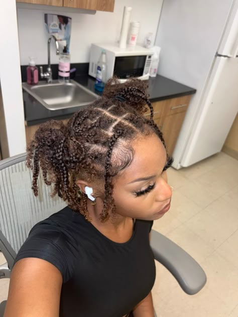 Natural Hair Braided Styles No Weave, Braided Hairstyles For Short Natural Hair, Braids For Black Women Natural, 4c Braids Hairstyles, Natural Hair Braidstyles, Natural Hair Braids Short, Short Hair Natural Braids, Braids With Curls Natural Hair Short, Natural Braided Hairstyles Short Hair