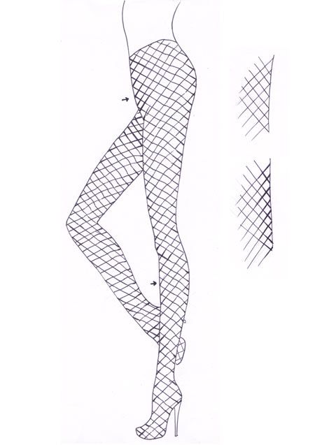 Step by step tutorial for fashion designers- How to draw netting and fishnet stockings for your fashion design sketches and fashion illustrations. Draw realistic netting and mesh Stocking Drawing Reference, Fishnet Drawing Reference, How To Draw Mesh Fabric, How To Draw Fishnets, Fishnets Drawing, Fishnet Drawing, How To Draw Lace, Stockings Drawing, Mesh Drawing