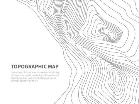 Logo Montagne, Contour Line, Logo Background, Paper Cut Art, Topographic Map, Alphabet Illustration, Photo Template, Vector Background, Brochure Design