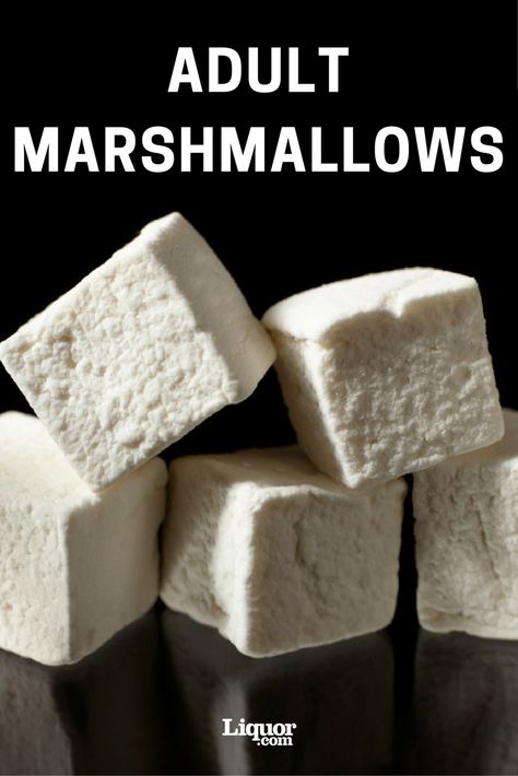 Bourbon Marshmallow Recipe, Marshmallow Vodka Recipes, Gourmet Marshmallows Recipe, Boozy Marshmallows, Marshmallow Cocktail, Cooking With Alcohol, Molecular Gastronomy Dessert, Marshmallow Recipe With Marshmallow Root, Boozy Sweets