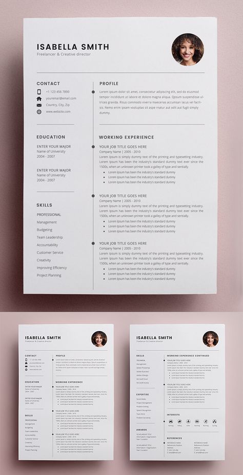 Two Page Resume Template, Creative Resumes For Designers, Resume Design Template Free, Resume Template Free Downloadable, Modern Resume Template Free, Free Cv Template, Simple Resume Design, Cv Layout, Free Cv Template Word