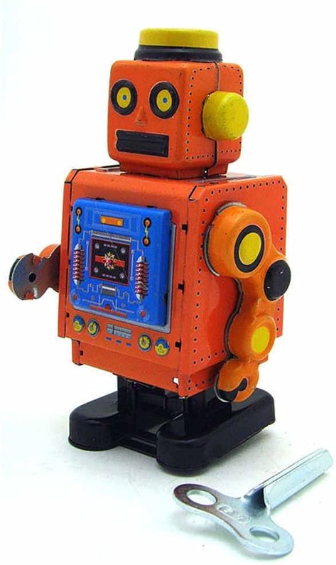 Amazon.com: Charmgle MS519 Retro Tin Toy Robot Wind-Up Toy Photography Prop Decoration Novelty Gift Adult Collection (Orange) : Toys & Games Toy Robot, Toy Photography, Wind-up Toys, Library Decor, Kids Discover, Robot Toy, Tin Toys, Kids Boxing, Toys Photography