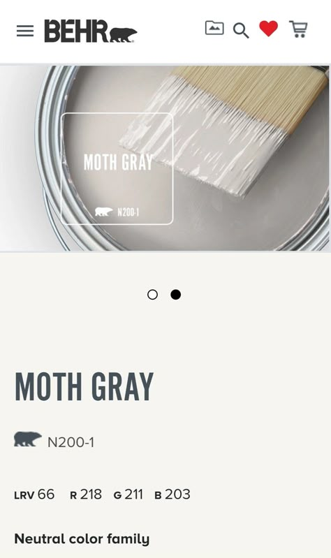 Behr Moth Gray, Home Depot Paint Colors, Interior Paint Schemes, Home Depot Paint, Colors Bedroom, Behr Paint Colors, Farmhouse Paint Colors, Paint Color Inspiration, Farmhouse Paint