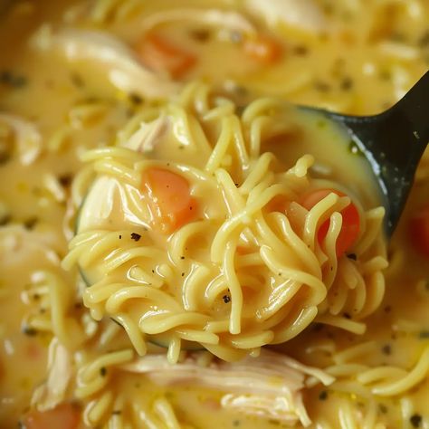 Crack Chicken Noodle Soup Chicken Noodle Soup With Fine Egg Noodles, Ranch Chicken Noodle Soup, Southern Style Chicken Noodle Soup, Chicken Noodle Soup Meal Prep, Cheesy Noodle Soup, Kid Friendly Chicken Noodle Soup, Simple Chicken Noodle Soup Recipe, Thick Chicken Noodle Soup, Chicken Noodle Soup Homemade Crockpot