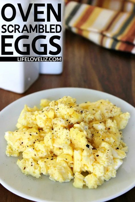 Oven Eggs, Eggs For A Crowd, Royal Breakfast, Oven Scrambled Eggs, Breakfast Ideas For A Crowd, Team Dinner, Breakfast For A Crowd, Camping Breakfast, Breakfast Eggs