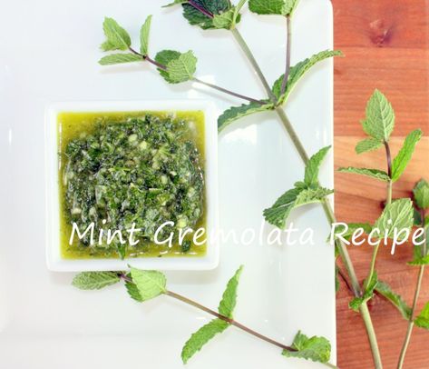 Mint Gremolata, Gremolata Recipe, Condiments Recipes, Condiment Recipes, Rack Of Lamb, Now And Then, The Grill, Appetizers For Party, Dipping Sauce