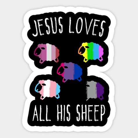 Pride Month Ally, Christian Flag, Pride Stickers, Christian T Shirt, Rainbow Flag, Lgbtq Pride, Pride Month, Jesus Loves, Christian Shirts