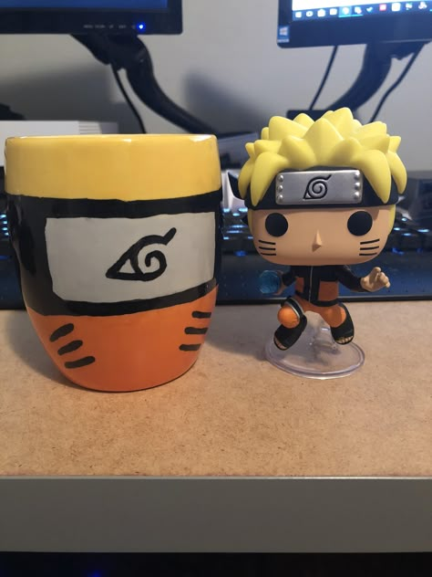 Naruto Gift Ideas Diy, Naruto Diy Gift, Naruto Pottery, Naruto Gifts For Boyfriend, Naruto Clay Art, Anime Gift Ideas For Him, Naruto Crafts, Naruto Decor, Anime Pottery