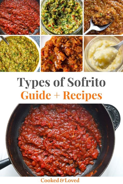 Sofrito Recipes & Types Recipes With Sofrito, Red Sofrito Recipe, Sofrito Recipe Puerto Rican, Pork Pernil, Dominican Cuisine, Recipes From Different Countries, Puerto Rican Sofrito, Sofrito Recipe, Recetas Puertorriqueñas