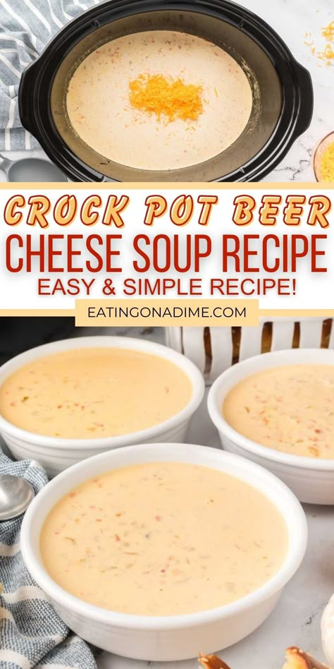 Beer Cheese Soup Crockpot Slow Cooker, Cheddar Ale Soup Crockpot, Beer Cheese Soup Recipes Crock Pot, Beer Cheese Soup Instant Pot, Beer Cheese Soup With Sausage, Cheesy Pepper Pot Soup, Ham And Cheese Soup Crockpot, Condensed Cheddar Cheese Soup Recipes, Crockpot Cheese Soup Recipes