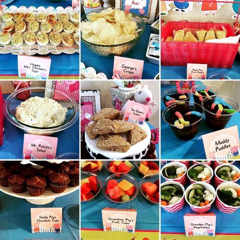 Easy, zero stress ideas for a DIY Peppa Pig party. Lots of ideas for food and snacks here! Peppa Pig Party Food, Peppa Pig Party Decorations, Peppa Pig Birthday Party Decorations, Peppa Pig Birthday Cake, Pig Birthday Cakes, Pig Food, Pig Birthday Party, Peppa Pig Cake, Peppa Pig Birthday Party