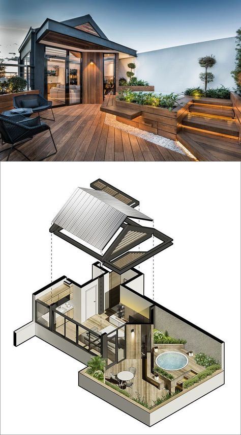 Built In Bench Seating, Terrasse Design, Hidden Lighting, Rooftop Terrace Design, Rooftop Design, Rooftop Patio, Rooftop Deck, Terrace Design, Rooftop Garden