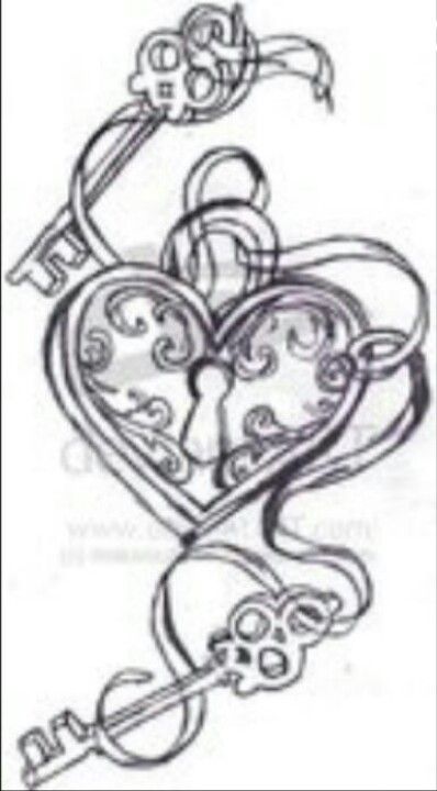 Key to my heart tattoo Lock Tattoo, Tattoo Therapy, Key Tattoos, Key Tattoo, Theme Tattoo, Heart Lock, Draw Ideas, Tattoo Sketch, Heart And Key