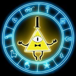 Bill cipher in zodiac wheel art Reverse Falls, Gravity Falls, Gravity