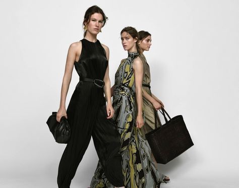 Massimo Dutti Limited Edition Spring ’20 Collection | Fashion Gone Rogue Massimo Dutti Dress, Massimo Dutti Women, Harem Trousers, Chic Sandals, Flowy Dress, Massimo Dutti, Fashion Labels, The Limited, Dress Long