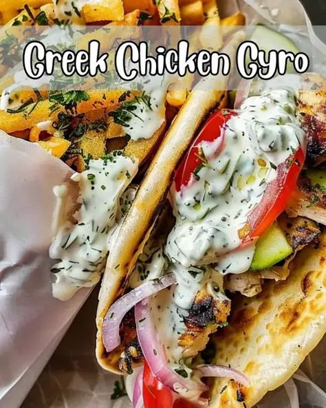 Black Bean, Corn, and Avocado Salad with Rice Greek Chicken Gyros, Chicken Gyro Recipe, Chicken Gyro, Tzatziki Sauce Recipe, Greek Gyros, Gyro Recipe, Homemade Tzatziki Sauce, Tzatziki Recipes, Homemade Tzatziki