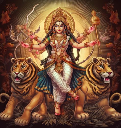 Maa Kali Images, Durga Picture, Cute Owls Wallpaper, Aadi Shakti, Durga Painting, Pictures Of Shiva, Shakti Goddess, Navratri Images, Hindu Goddess