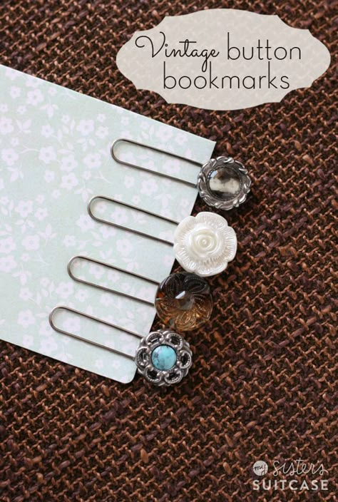 Button Projects, Penanda Buku, Button Ideas, Button Craft, Astuces Diy, Diy Bookmarks, Book Marks, Button Art, Button Jewelry