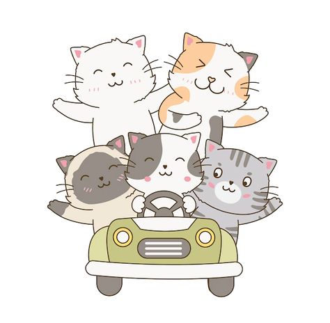 Cat Driving Car Vectors, Photos and PSD files | Free Download Car Cartoon Drawing, Cat Driving Car, Driving Illustration, Car Doodle, Cat Driving, Cartoon Car Drawing, Cars Drawing, Purple Car, Driving Car